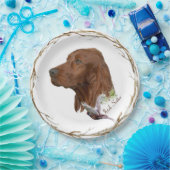 Assiettes En Carton Setter irlandais (Fête)