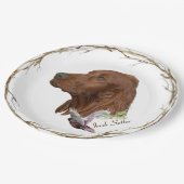 Assiettes En Carton Setter irlandais (Angle)