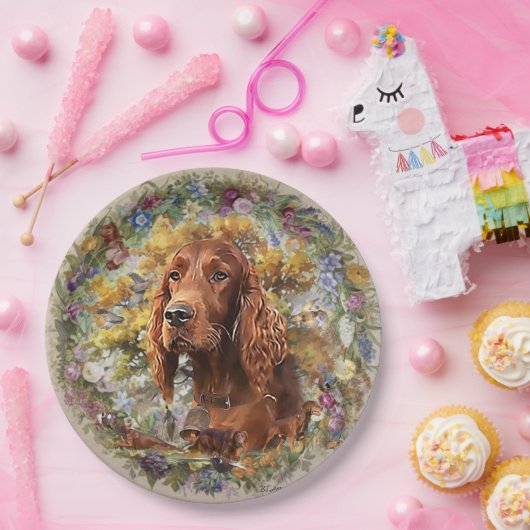 Assiettes En Carton Setter irlandais - Oiseau Dog Ultimate Upland (Fête)