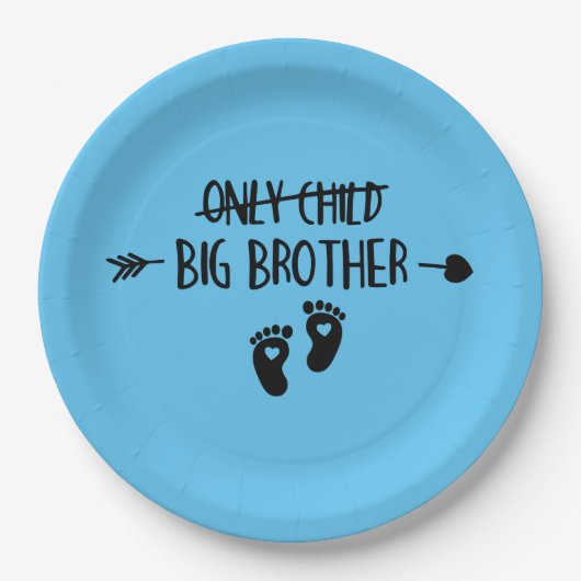 Assiettes En Carton Seulement les enfants traversent maintenant Big Br (Devant)