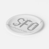 Assiettes En Carton SFO San Francisco Typographie (Angle)