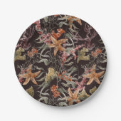 Assiettes En Carton Shabby Sea Life Pattern (Devant)
