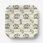 Assiettes En Carton Shack Tropical Et Palmiers (Recto)