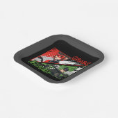 Assiettes En Carton Shadybug et Noir glacé (Angulaire)