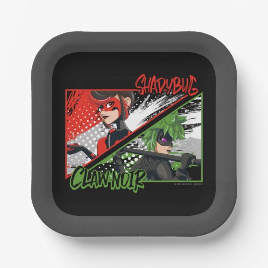 Assiettes En Carton Shadybug et Noir glacé (Recto)