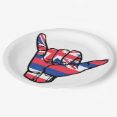 Assiettes En Carton Shaka Hawaii (Angle)