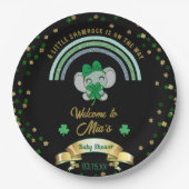 Assiettes En Carton Shamrock arc-en-ciel Elephant St Patrick Baby show (Devant)