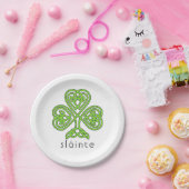 Assiettes En Carton Shamrock celte Sainte Vert Saint Patrick (Fête)