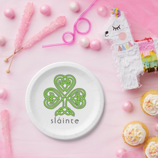 Assiettes En Carton Shamrock celte Sainte Vert Saint Patrick (Fête)