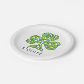 Assiettes En Carton Shamrock celte Sainte Vert Saint Patrick (Angle)