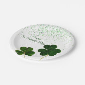 Assiettes En Carton Shamrock de la verdure St. Patricks (Angle)