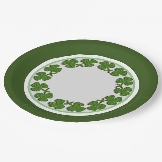 Assiettes En Carton Shamrock irlandais personnalisé St. Patricks Day P (Angle)