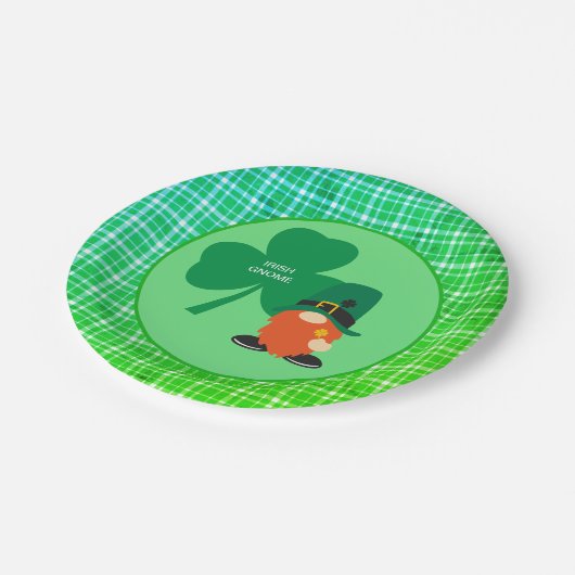 Assiettes En Carton Shamrock irlandais St Patrick's (Angle)