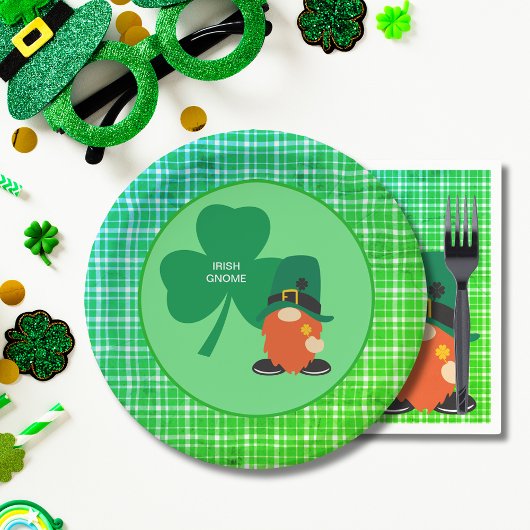 Assiettes En Carton Shamrock irlandais St Patrick's