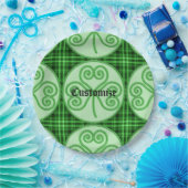 Assiettes En Carton Shamrock vert et noir (Fête)