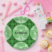 Assiettes En Carton Shamrock vert et noir (Fête)
