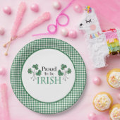 Assiettes En Carton Shamrock vert fier d'être une plaque de papier irl (Fête)
