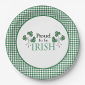 Assiettes En Carton Shamrock vert fier d'être une plaque de papier irl (Devant)