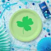 Assiettes En Carton Shamrock vert Quatre feuilles Clover Vert Plaques  (Fête)