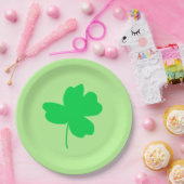 Assiettes En Carton Shamrock vert Quatre feuilles Clover Vert Plaques  (Fête)