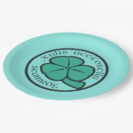 Assiettes En Carton Shamrock vert Saint Patrick's Day Floral Art