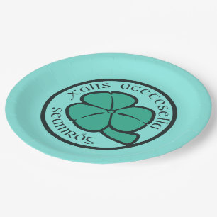 Assiettes En Carton Shamrock vert Saint Patrick's Day Floral Art