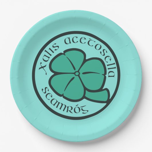 Assiettes En Carton Shamrock vert Saint Patrick's Day Floral Art (Devant)