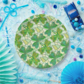 Assiettes En Carton Shamrocks fragmentés (Fête)