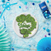 Assiettes En Carton Shamrocks verts | Coeurs étincelants Shainte (Fête)