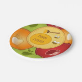 Assiettes En Carton Shanah Tovah Rosh Hashanah Nouvel An juif (Angle)