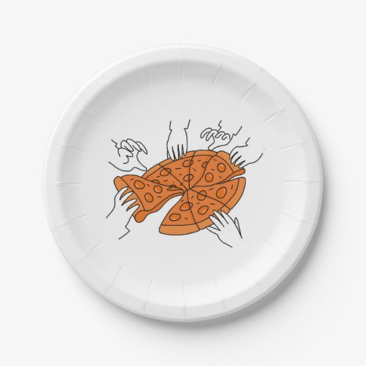 Assiettes En Carton Share your pizza (Devant)