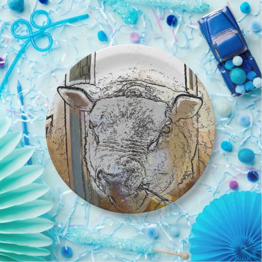 ASSIETTES EN CARTON SHEEP (Fête)