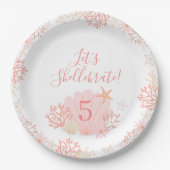 Assiettes En Carton Shell Girl Birthday Party Plates (Devant)