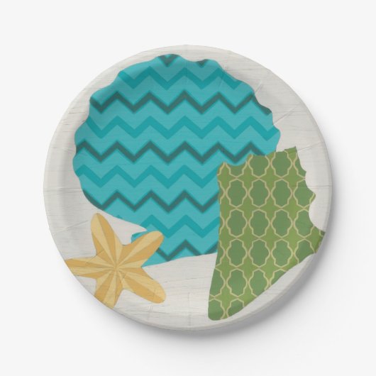 Assiettes En Carton Shell Motifs II (Devant)