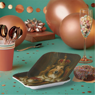Assiettes En Carton Sheltie royal