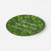 Assiettes En Carton Shenanigans et Motif Shamrock St Patrick's Day (Angle)