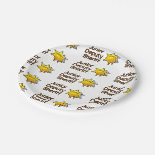 Assiettes En Carton Shérif adjoint junior