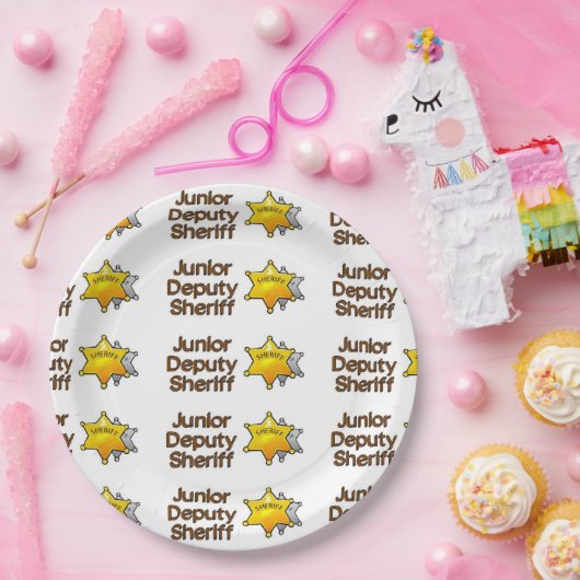 Assiettes En Carton Sheriff adjoint junior (Fête)