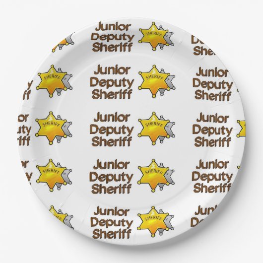 Assiettes En Carton Sheriff adjoint junior (Devant)