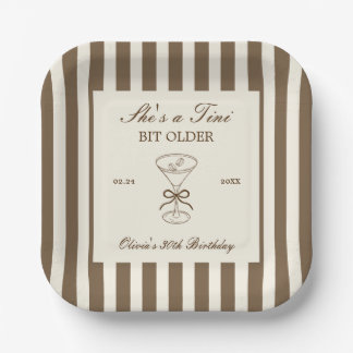 Assiettes En Carton She's A Tini Bit Older Coffee Martini Birthday