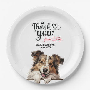 Assiettes En Carton Shetland Sheepdog Mariage Merci