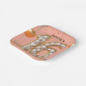 Assiettes En Carton Shimmering Pearlescent Gold Soft Pink Sweet 16 (Angulaire)