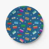 Assiettes En Carton Shobox Star Party Plaques - Bleu (Devant)