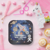 Assiettes En Carton Shower Baby Boy Rocket Planets (Fête)