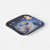 Assiettes En Carton Shower Baby Boy Rocket Planets (Angulaire)