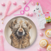 Assiettes En Carton Shy Golden Retriever (Fête)