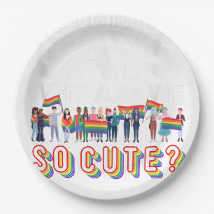 Assiettes En Carton Si Dieu Hait Gay Pourquoi Sommes-Nous Si Mignons A