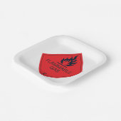 Assiettes En Carton Signal d'avertissement de danger Étiquette de la s (Angulaire)