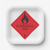 Assiettes En Carton Signal d'avertissement de danger Étiquette de la s (Recto)