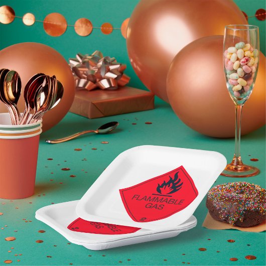 Assiettes En Carton Signal d'avertissement de danger Étiquette de la s